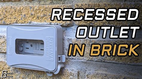 how to replace an outdoor junction box in brick wall|brick wall recessed box.